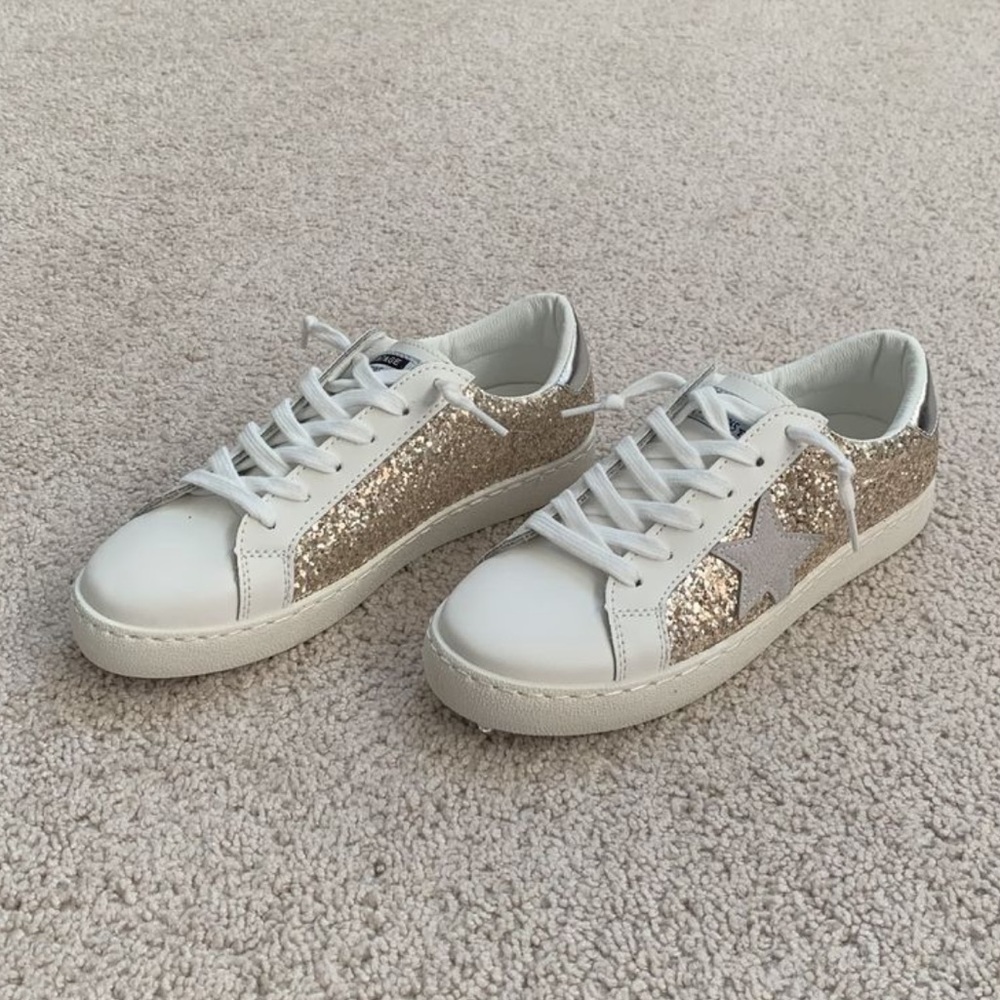 Vintage Havana gold glitter sneakers